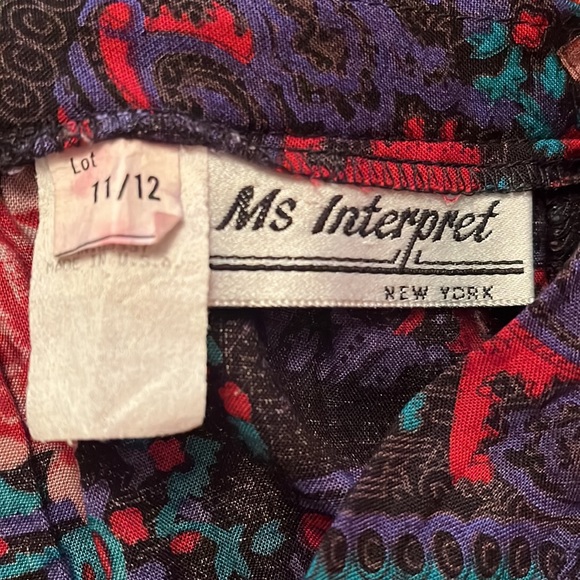 Vintage Paisley and Rose Pleated Skirt by Ms Interpret - Picture 8 of 9